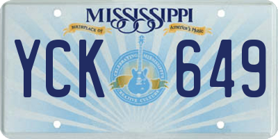 MS license plate YCK649