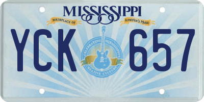 MS license plate YCK657