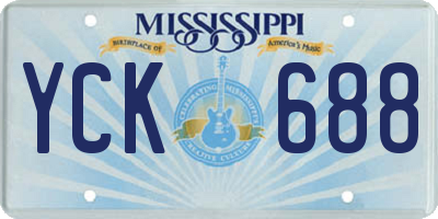 MS license plate YCK688