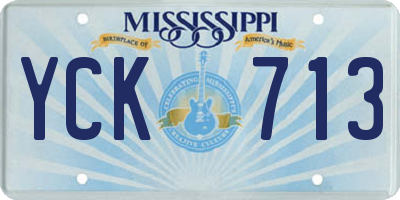 MS license plate YCK713