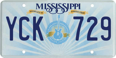 MS license plate YCK729