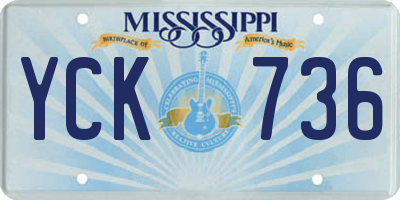 MS license plate YCK736