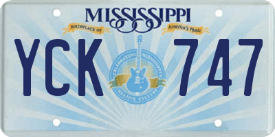 MS license plate YCK747