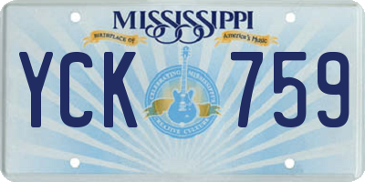 MS license plate YCK759