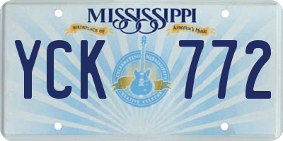 MS license plate YCK772