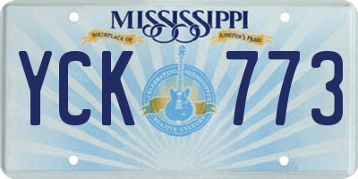 MS license plate YCK773
