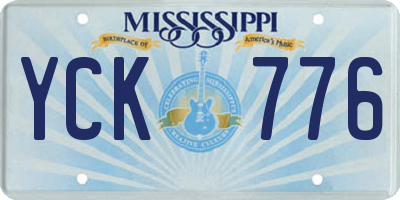 MS license plate YCK776