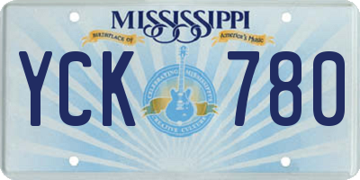 MS license plate YCK780