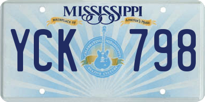 MS license plate YCK798