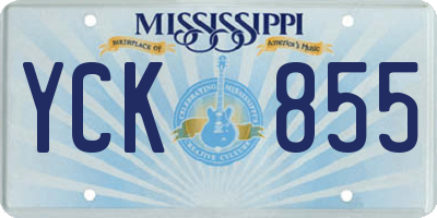MS license plate YCK855