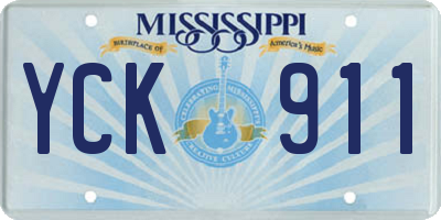 MS license plate YCK911