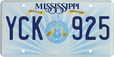 MS license plate YCK925