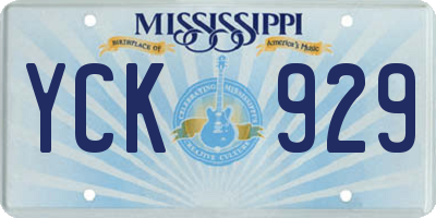 MS license plate YCK929