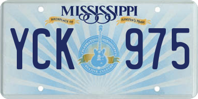 MS license plate YCK975