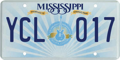 MS license plate YCL017