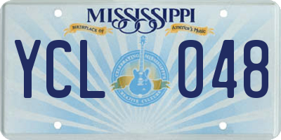 MS license plate YCL048