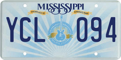 MS license plate YCL094