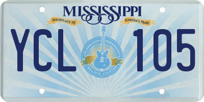 MS license plate YCL105