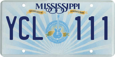 MS license plate YCL111