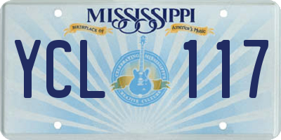 MS license plate YCL117