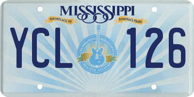 MS license plate YCL126