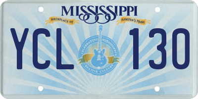 MS license plate YCL130