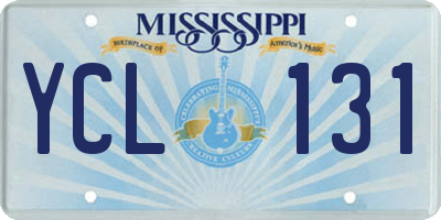MS license plate YCL131