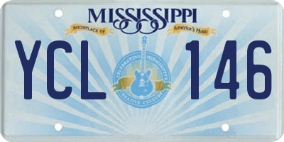 MS license plate YCL146