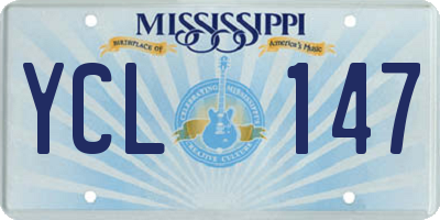 MS license plate YCL147