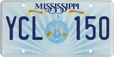 MS license plate YCL150