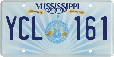 MS license plate YCL161