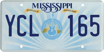 MS license plate YCL165