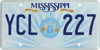 MS license plate YCL227