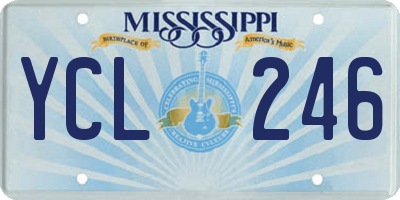 MS license plate YCL246