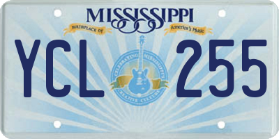 MS license plate YCL255