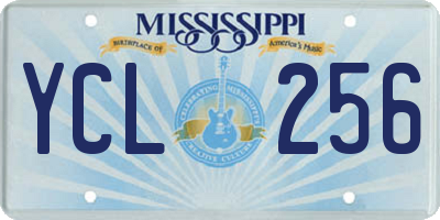 MS license plate YCL256