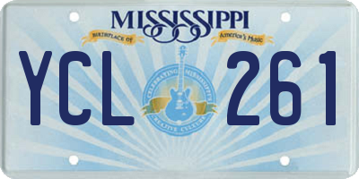 MS license plate YCL261
