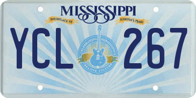 MS license plate YCL267