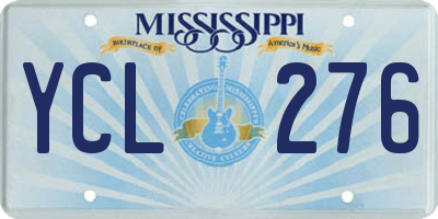 MS license plate YCL276