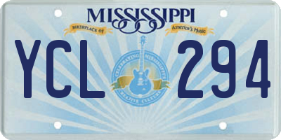 MS license plate YCL294