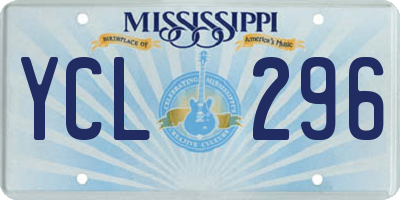 MS license plate YCL296