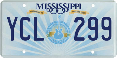 MS license plate YCL299