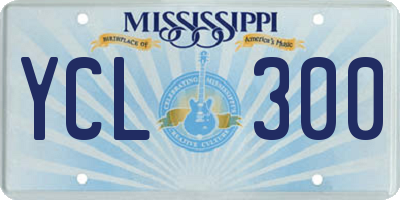 MS license plate YCL300