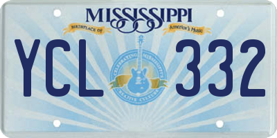 MS license plate YCL332