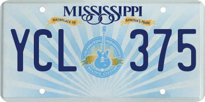 MS license plate YCL375