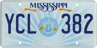 MS license plate YCL382