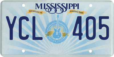MS license plate YCL405