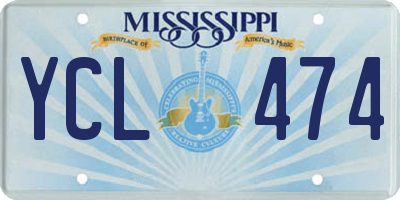 MS license plate YCL474