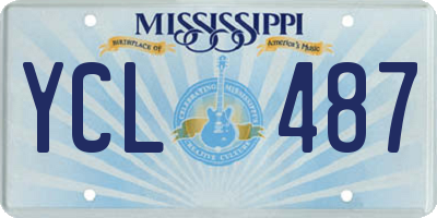 MS license plate YCL487
