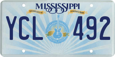 MS license plate YCL492